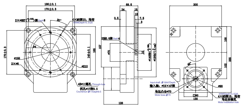 HC中空旋轉(zhuǎn)盤(pán)減速機(jī)